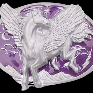 Pegasus Mythical Fantasy Night Sky  Belt Buckle