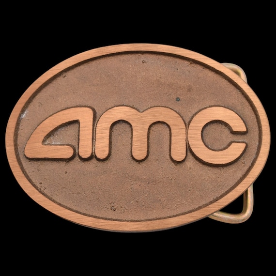Solid Brass AMC Movie Theater Vintage Belt Buckle