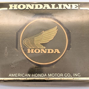 Hondaline Belt Buckle NOS New Old Stock In Box Honda Wing Logo Solid Brass Vintage Belt Buckle
