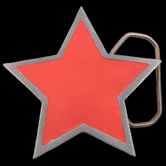 Red Star 5 Point Belt Buckle - image 1