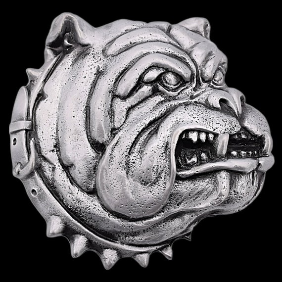 Bulldog Choker Collar Angry Junkyard Dog Belt Buc… - image 1