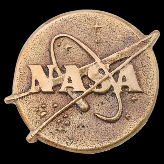 Solid Brass NASA Space Agency Vintage Belt Buckle