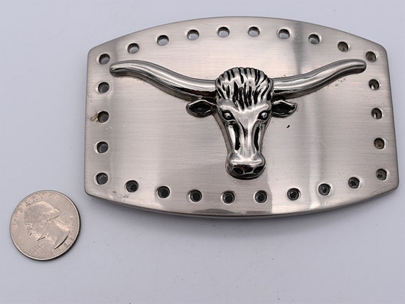Bull head top belt buckle