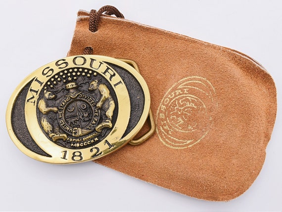 Solid Brass Missouri State Seal Solid Brass Vinta… - image 1