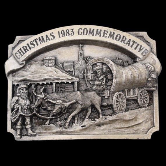 Christmas Commemorative Cowboy 1983 Vintage Belt … - image 1