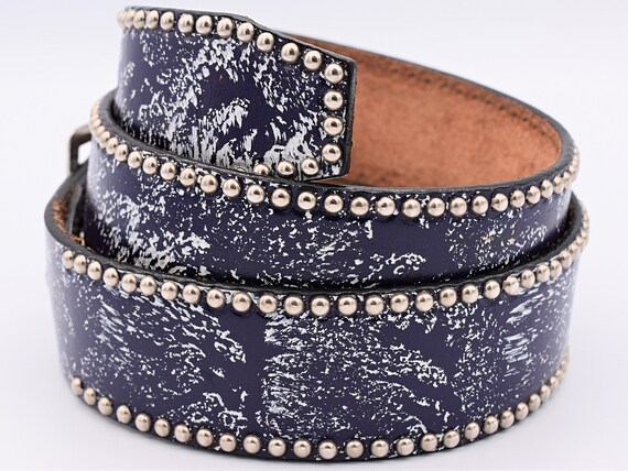 joed by j. urbina leather wide belt women\'s size 34 and 3\