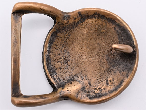 Tech Ether Guild Leaf Solid Brass Vintage Belt Bu… - image 2