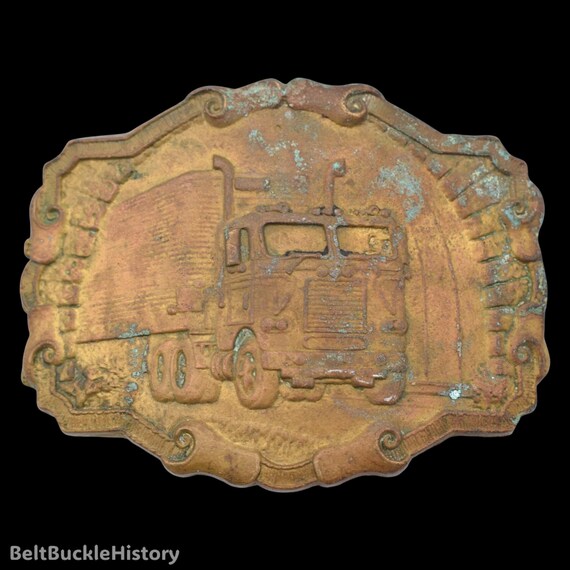 Solid Brass Trucker Vintage Belt Buckle [ca. 1970s]