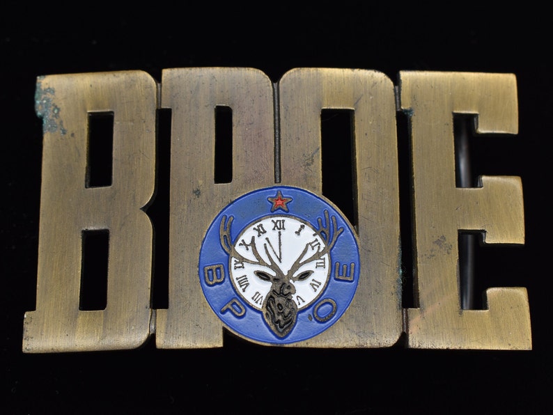 BPOE Society Elks Lodge Vintage Belt Buckle