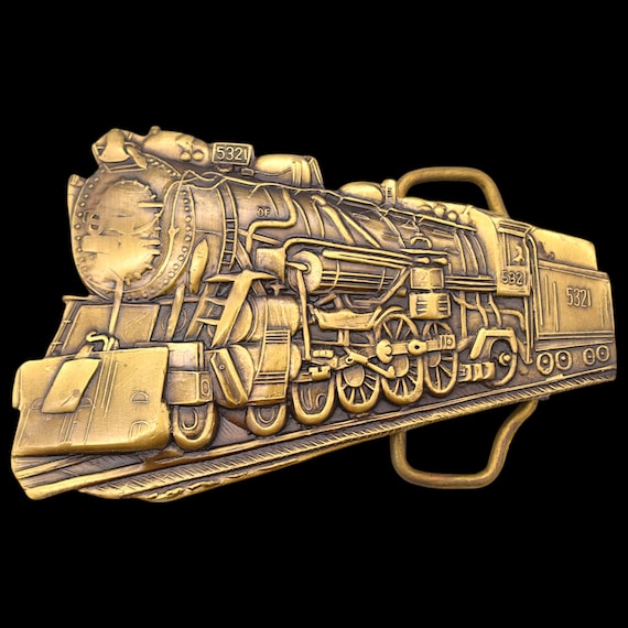 Solid Brass Steam Engine Coal Train American West… - image 1