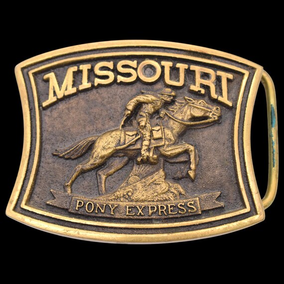 Solid Brass Missouri Pony Express Solid Brass Vin… - image 2