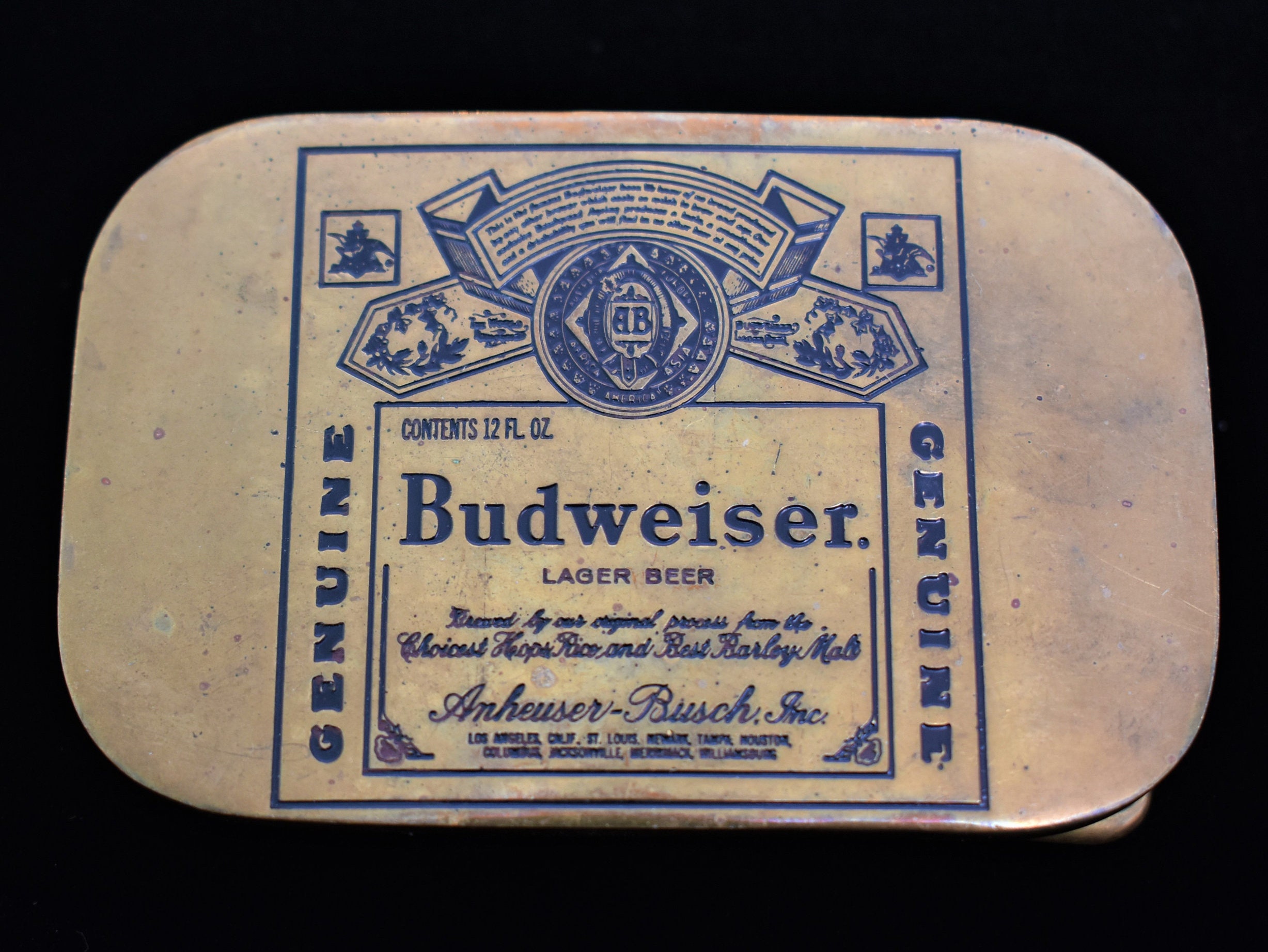 budweiser belt buckle