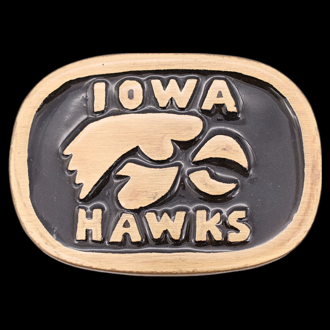 University Iowa Hawks State Hawkeyes Football Vintage Belt Buckle - Etsy