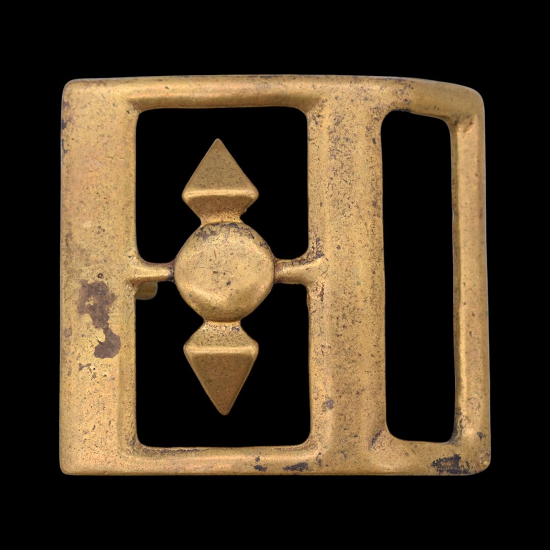 Solid Brass Abstract Art Minimalistic 1970s Vintage Belt  display picture 3