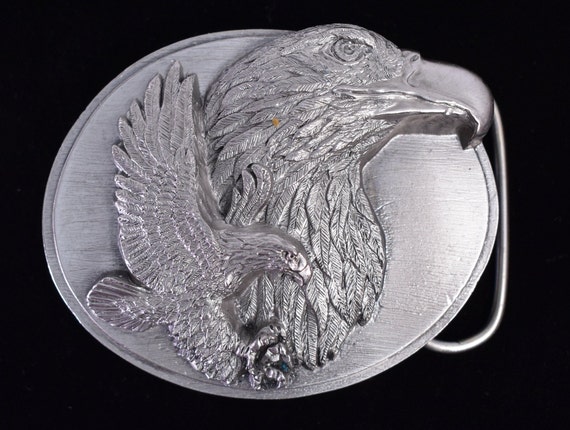 Eagle Vintage Pewter Belt Buckle - Etsy