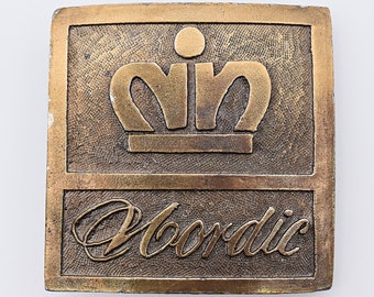 Nordic Ski Doo Bombardier Snowmobile Snowmachine Winter Sports Vintage Belt Buckle