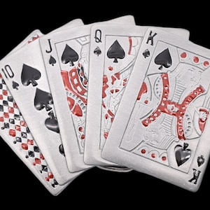 Royal Flush Spades Poker Card Suit Belt Buckle