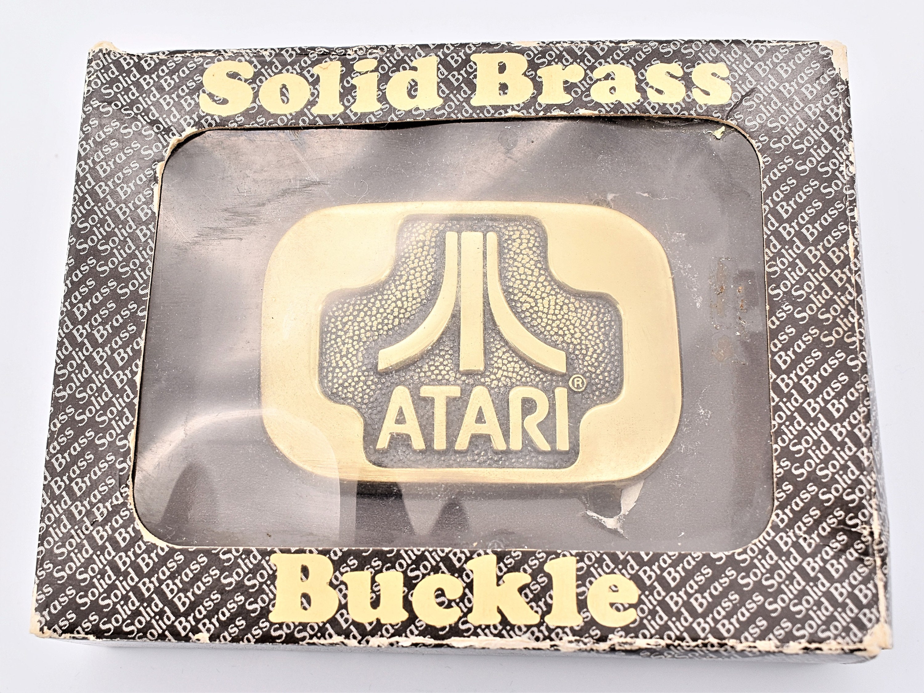 Solid Brass Atari Video Game System Console Solid Brass Vintage Belt Buckle