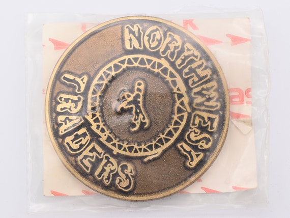 Northwest Traders Solid Brass Vintage Belt Buckle - image 3