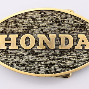 Solid Brass Honda 1970s Vintage Belt Buckle