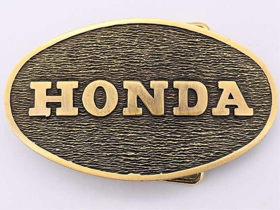 Solid Brass Honda 1970s Vintage Belt Buckle