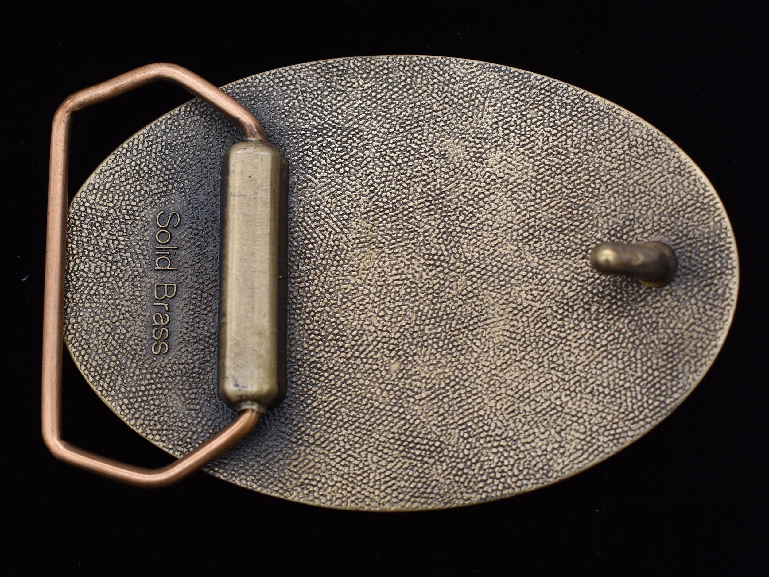 Vintage solid brass belt buckle White Belt Buy White Belt Without Holes Antique Gold Buckle - Capo Pelle main image 2