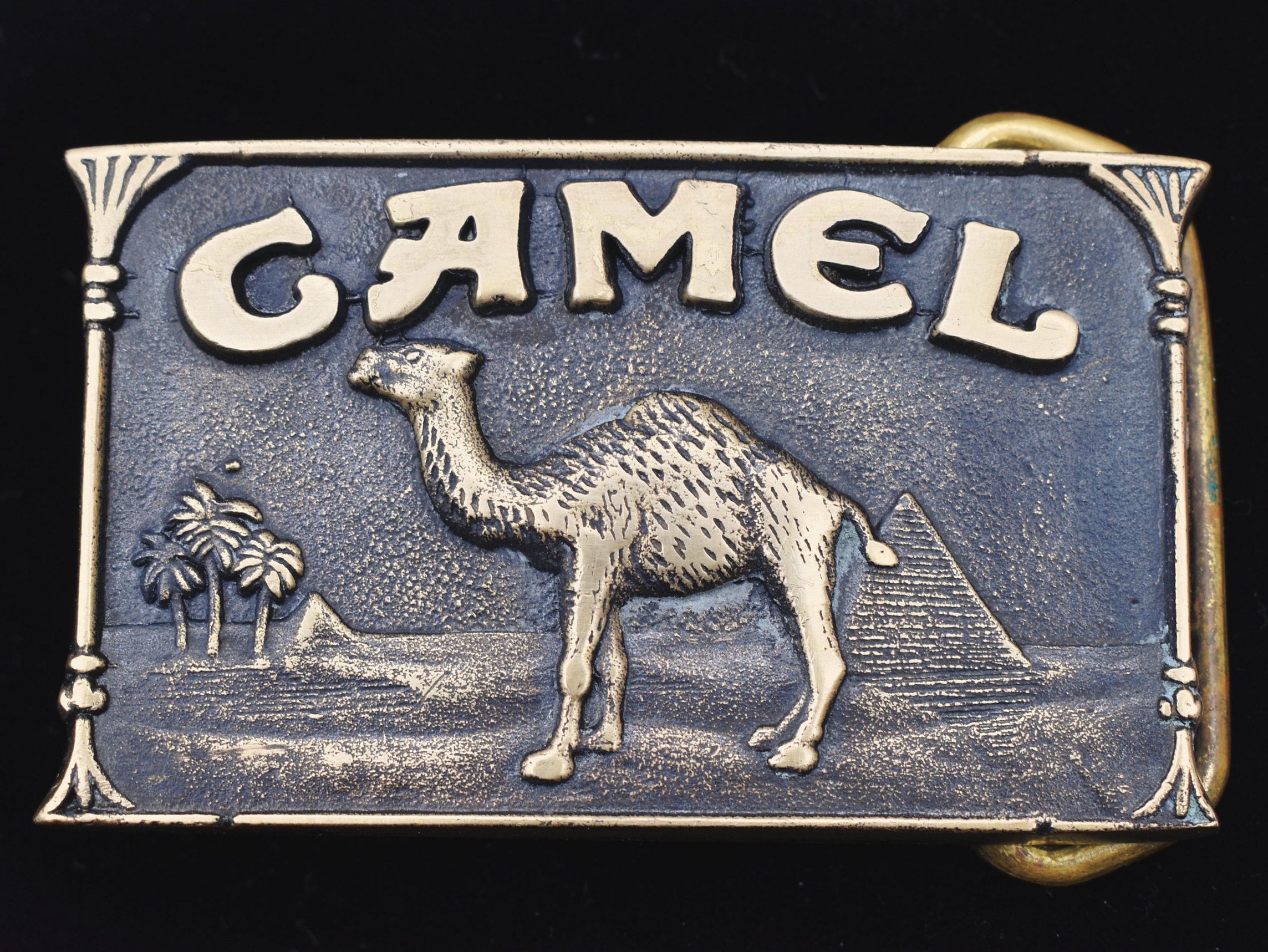 Camel Cigarettes Solid Brass BTS Vintage Belt Buckle