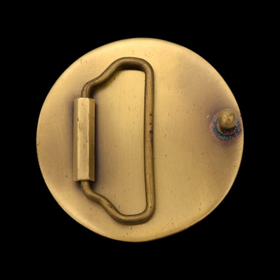 Nebraska State Seal Solid Brass 1980s Vintage Bel… - image 2