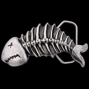 Dead Fish Poison Death Punk Metal Belt Buckle