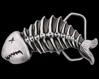 Dead Fish Poison Death Punk Metal Belt Buckle