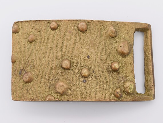 Abstract Lumpy Hippie Art Warts Solid Brass Vinta… - image 1