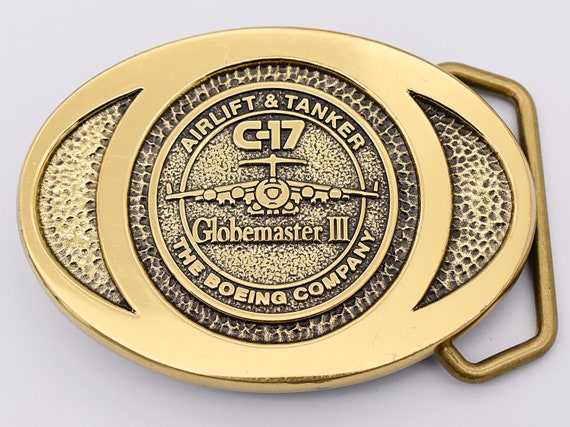 1/10 10k Gf Boeing 20 Year Award Aviation Rare 80s Vintage‎ Belt Buckle SZ 32 1/10 10k Gf Boeing 20 Year Award Aviation‎ Rare 80s Vintage  main image 4