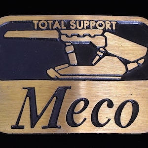Longwall Coal Miner Shield Meco Solid Brass Vintage Belt Buckle