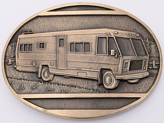 RV Motorhome Camper Road Trip Solid Brass 1980s Vinta… - Gem