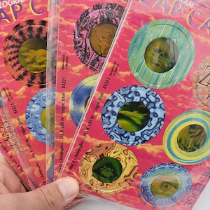 Hologram POGS Holographic Milk Caps Sealed Packaging NOS - Skull Dinosaur Moon Sun Space Planets