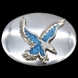 Turquoise Eagle Belt Buckle - Etsy display picture 3