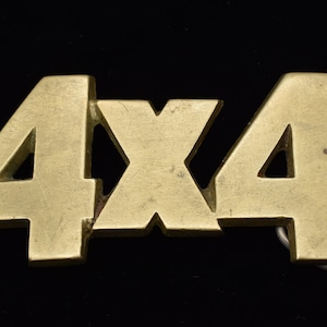 4x4 Pick-up Mud Truck Anhänger Quad ATV Wheeler Off-Road Massivmessing Vintage Gürtelschnalle