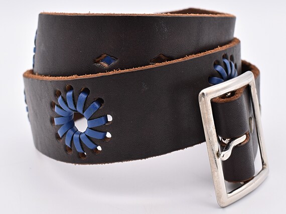 joed by j. urbina leather wide belt women\'s size 34 and 3\