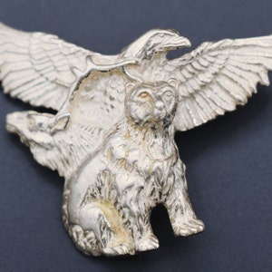 Sterling Silver - Bear - Elk - Eagle - Brooch Pin
