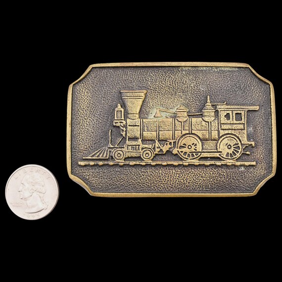 Solid Brass Steam Engine Coal Train American West… - image 3