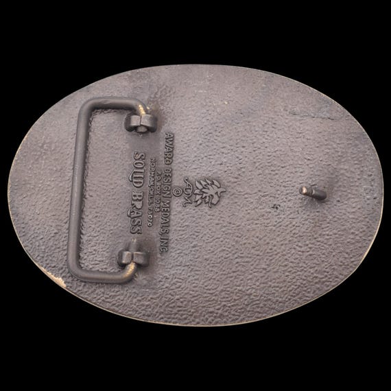 Letter U Initial Name Solid Brass Vintage Belt Bu… - image 2