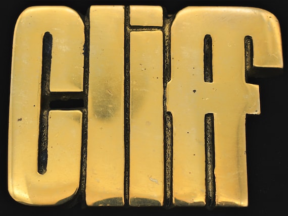 Cliff Solid Brass Vintage Belt Buckle - image 1