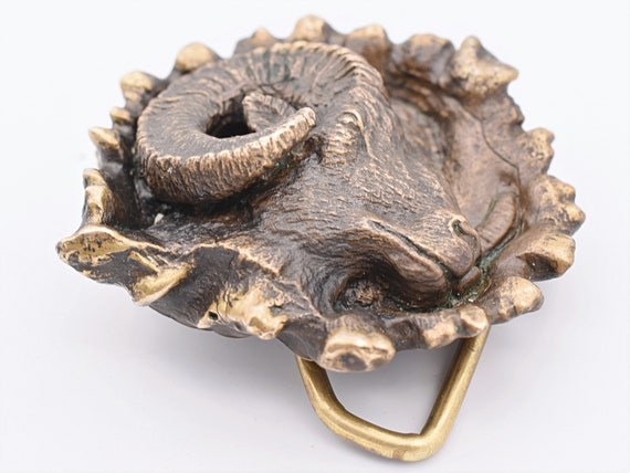 Solid Bronze Sheep Ram Antler Burr Rosette Castin… - image 5