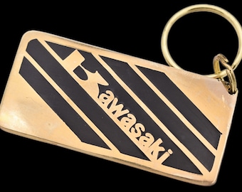 Kawasaki Keychain - Solid Brass Official Kawasaki Licensed Genuine Accessory