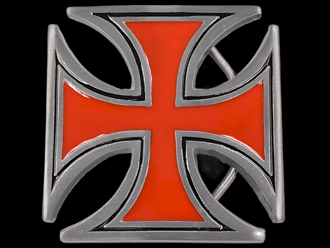 小物 Gucho IRON CROSS BUCKLE punkman2000 Mens Iron Huge Cross Buckle Biker Trucker