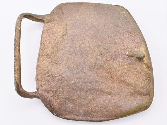 Solid Brass 1970s Abstract Faces Character Symbol… - image 2