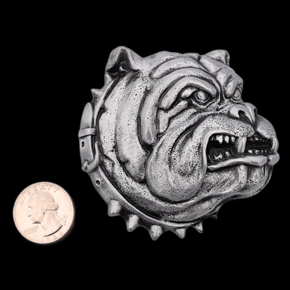 Bulldog Choker Collar Angry Junkyard Dog Belt Buckle Etsy