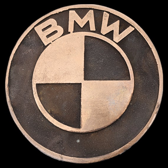 Solid Brass BMW 1970s UB Vintage Belt Buckle