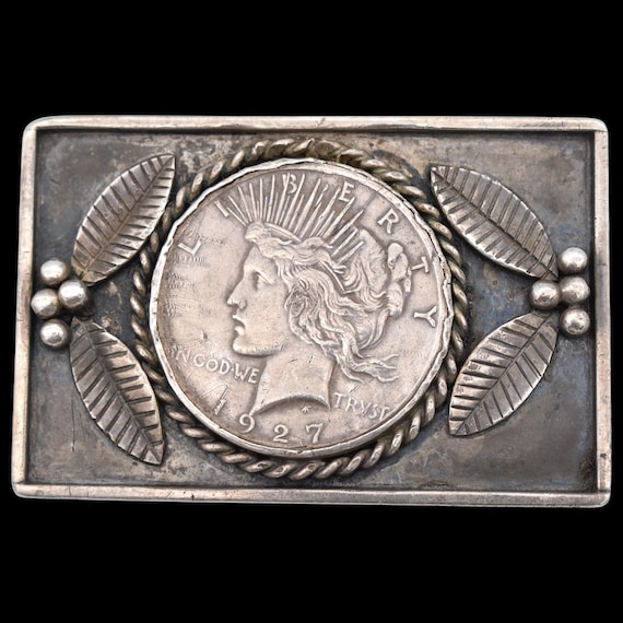 Peace Dollar Coin Solid Sterling Silver Western V… - image 1