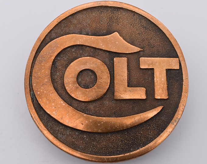 Solid Brass Colt Firearms UB Vintage Belt Buckle Etsy